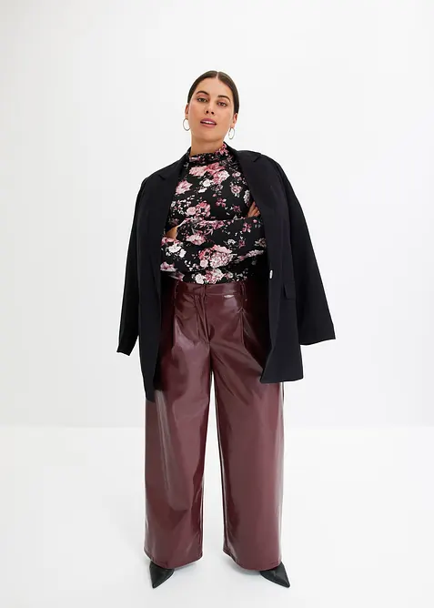 Långärmad topp i mjuk viskosmix, bonprix