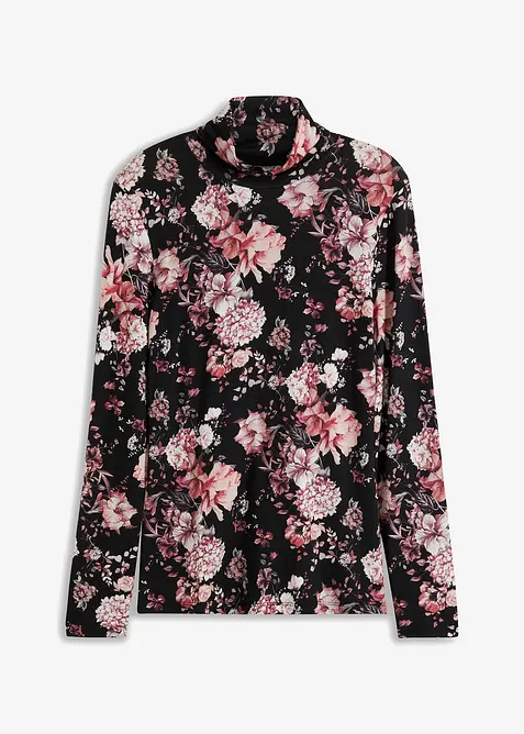 Långärmad topp i mjuk viskosmix, bonprix