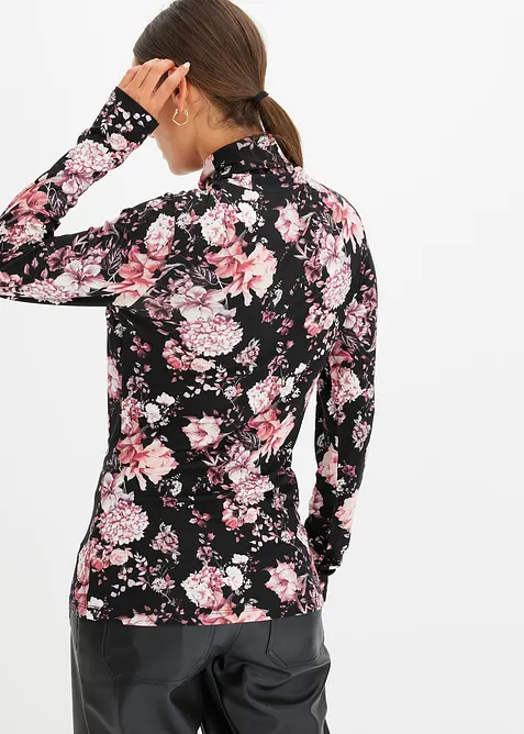 Långärmad topp i mjuk viskosmix, bonprix