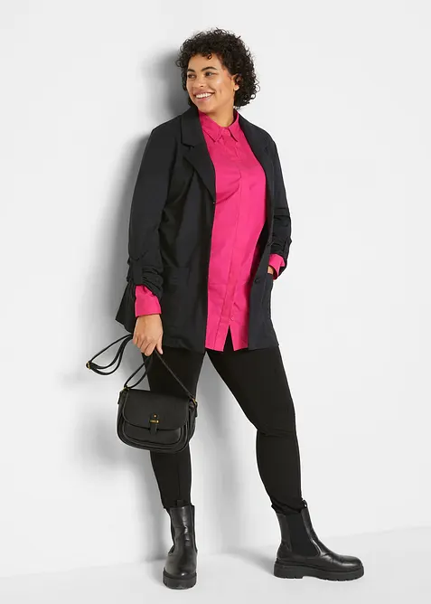 Lång Punto di Roma-kavaj i viskosmix, bonprix