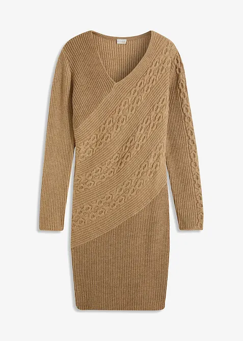 Stickad klänning, bonprix