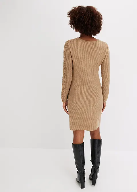 Stickad klänning, bonprix