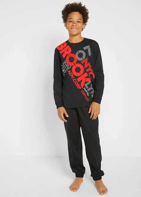 Pyjamas i ekologisk bomull (2 delar), bonprix