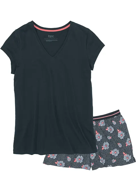 Pyjamas med shorts, av ren bomull, bonprix