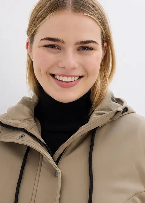 Extra stretchig, vattenavvisande softshellparkas, bonprix