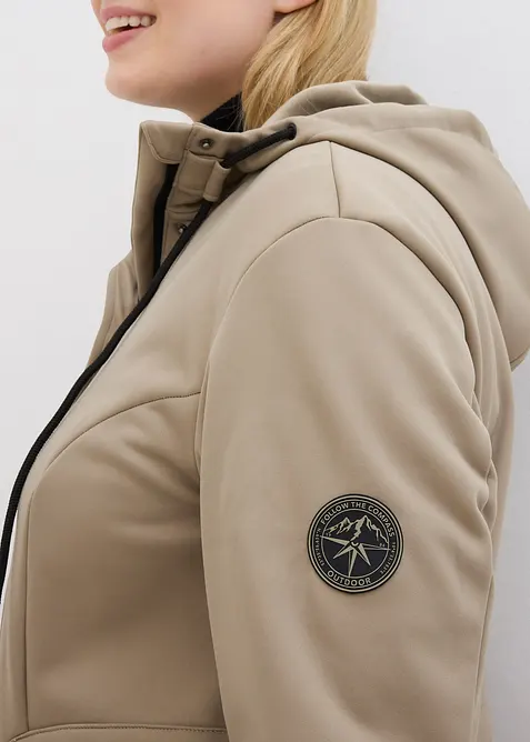 Extra stretchig, vattenavvisande softshellparkas, bonprix