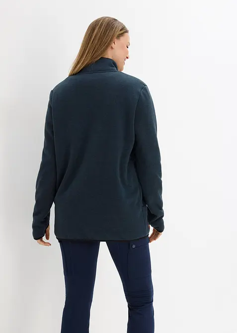 Jacka av stickad fleece med teddyfoder, bonprix