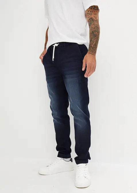 Mjuka dra på-jeans, Straight, bonprix