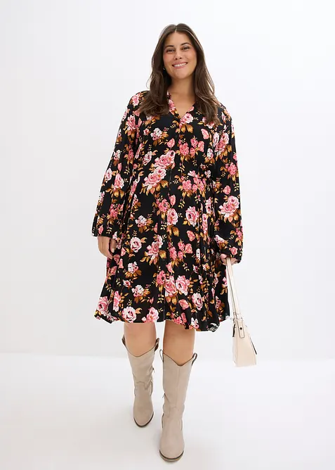 Skjortkl&auml;nning i viskos, bonprix