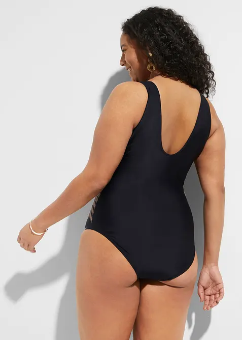 Baddräkt med omlottlook och medelhög formande effekt, bonprix