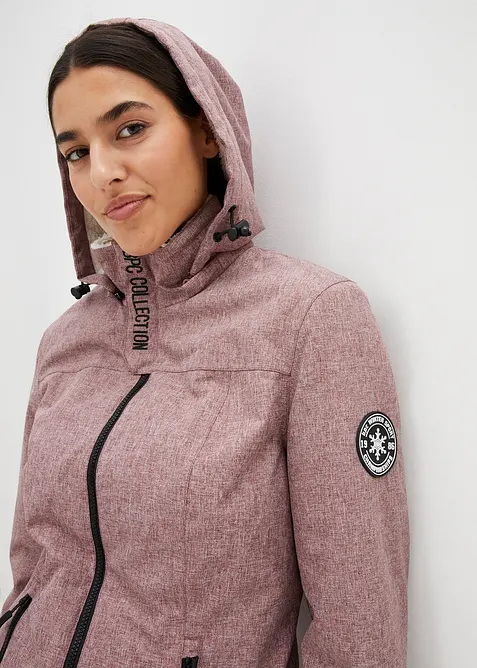 Lång vattentät funktionsjacka med teddyfleece, bonprix