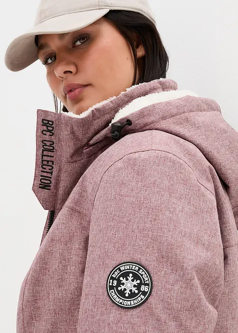 L&aring;ng vattent&auml;t funktionsjacka med teddyfleece, bonprix