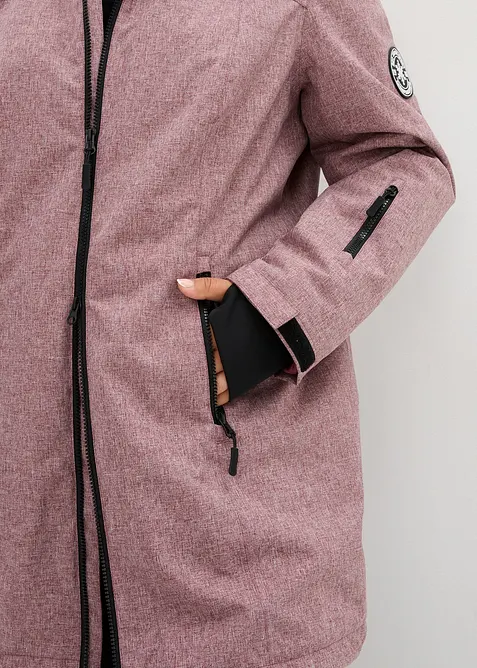 L&aring;ng vattent&auml;t funktionsjacka med teddyfleece, bonprix