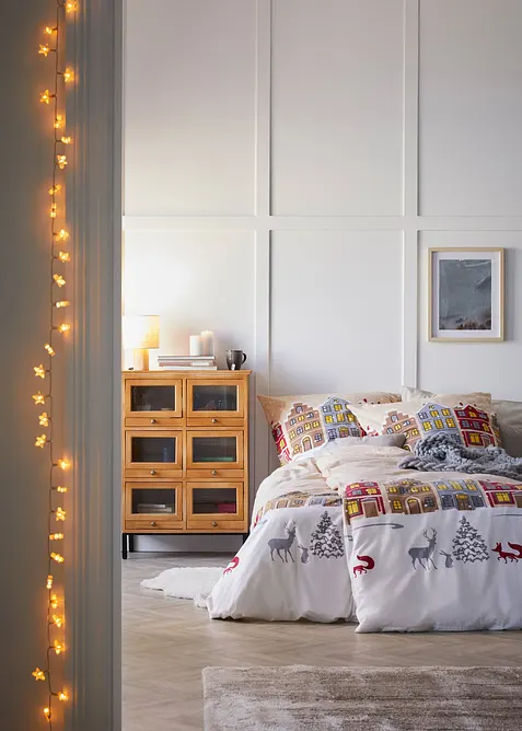 P&aring;slakanset med vintrig design, bonprix