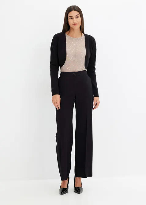 L&aring;ng&auml;rmad topp i glittrig mesh, bonprix