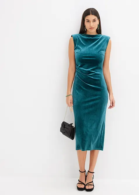 Midikl&auml;nning i mjuk sammet, bonprix