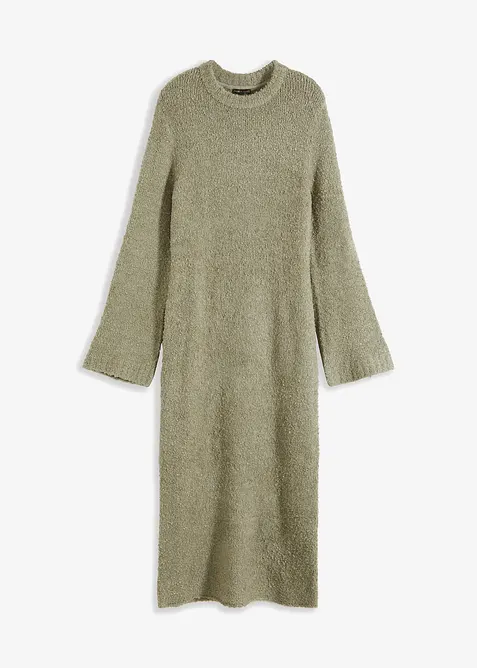 Stickad kl&auml;nning i boucl&eacute;, bonprix