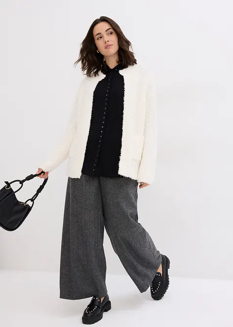 Skjortblus med glitterstenar, bonprix