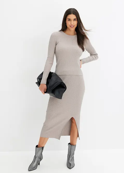 Finstickad tröja av mjuk viskosmix, bonprix