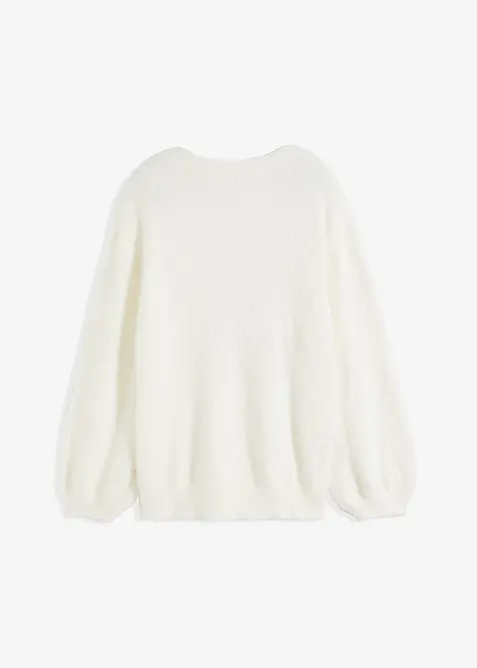 Oversized tröja med bar rygg, bonprix