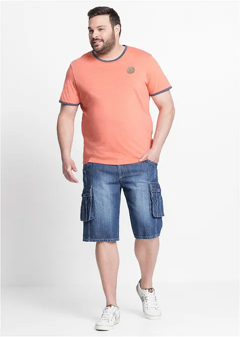 Jeansshorts i cargomodell, normal passform, bonprix
