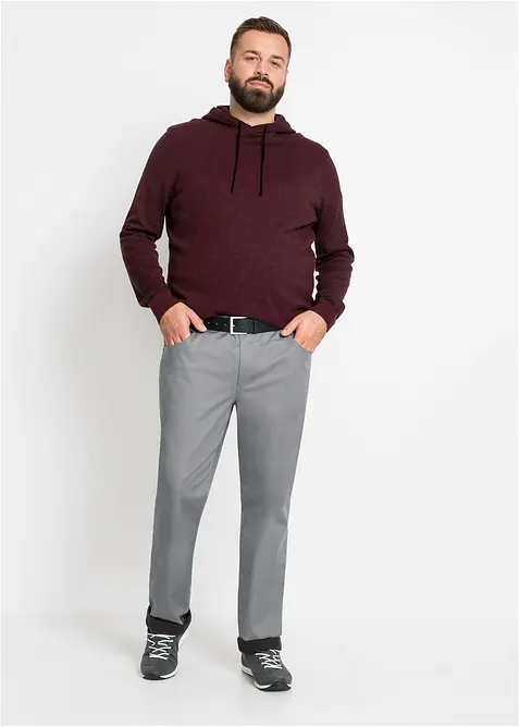 Stretchig byxa med v&auml;rmande flanellfoder, normal passform, raka ben, bonprix