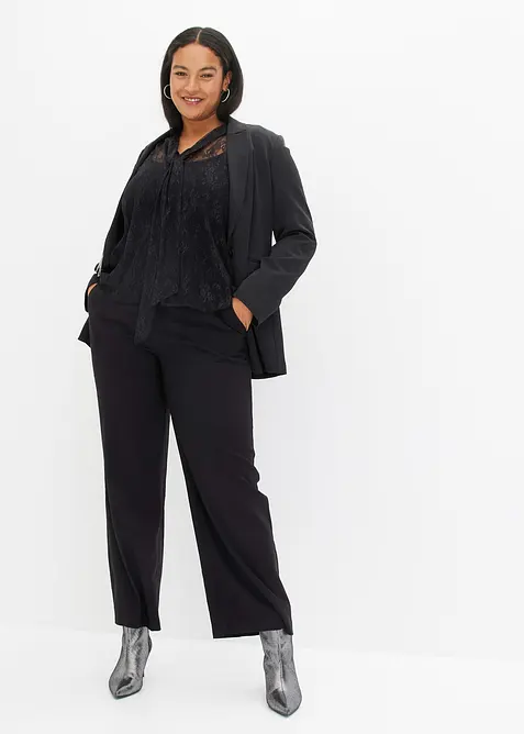 Lätt transparent spetsblus, bonprix