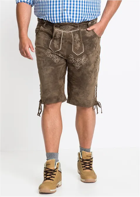 Regular Fit, byxa av l&auml;der, bonprix