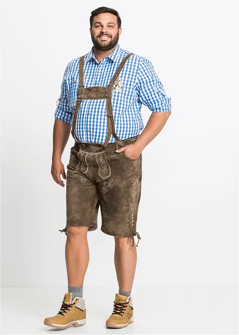 Regular Fit, byxa av l&auml;der, bonprix