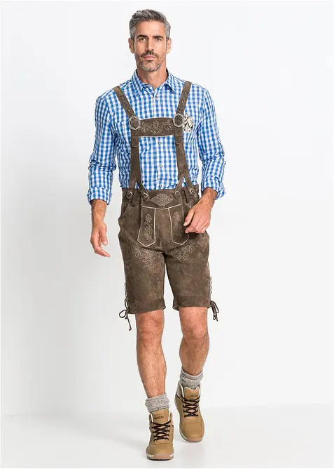 Regular Fit, byxa av l&auml;der, bonprix