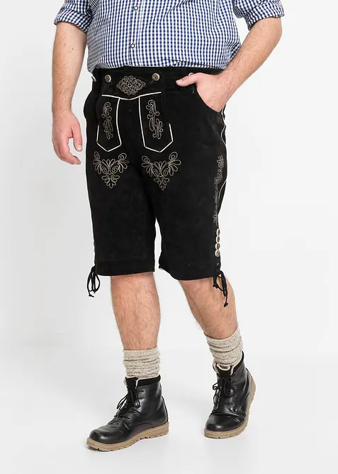 Kort läderbyxa, normal passform, bonprix