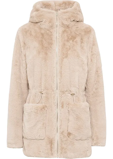 Avslappnad jacka i pälsimitation, bonprix