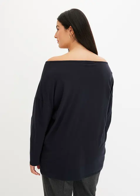 Off shoulder-topp med julmotiv, bonprix