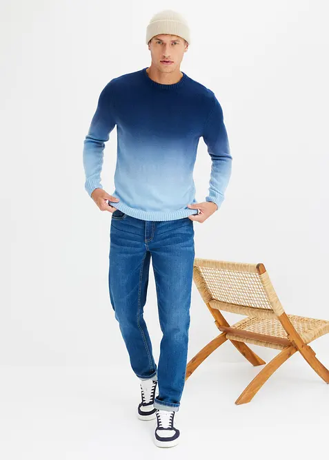 Finstickad tr&ouml;ja med olika f&auml;rgnyanser, bonprix