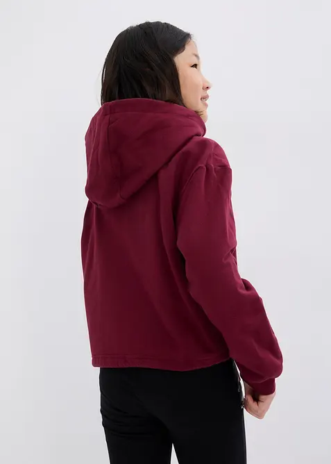 Sweatshirt med huva i ekologisk bomull, bonprix