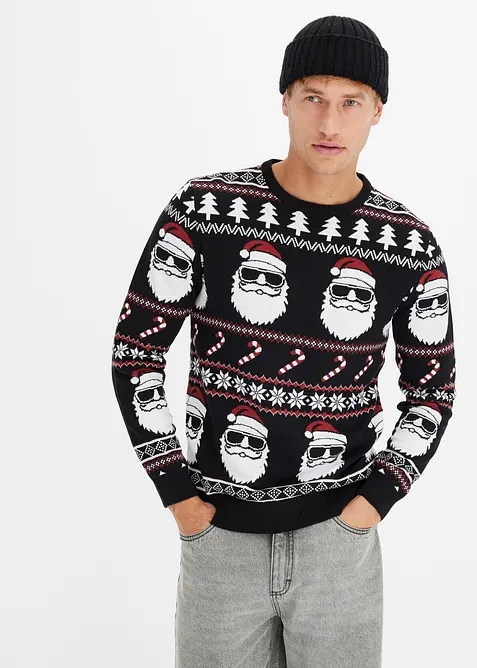 Mönstrad tröja med återvunnen bomull, bonprix