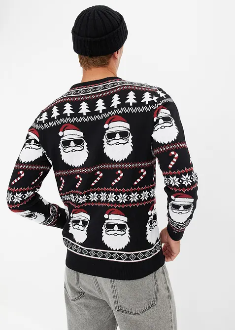 Mönstrad tröja med återvunnen bomull, bonprix