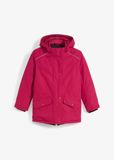 Vattentät funktionsjacka med avtagbar huva och reflexer, bonprix