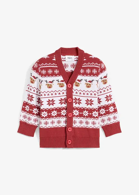 Barncardigan med julmotiv, bonprix