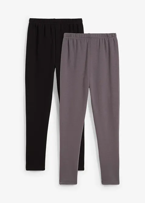 Termofunktionsleggings med mysigt fleecefoder för barn (2-pack), bonprix