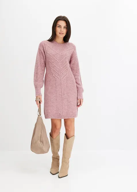 Stickad klänning, bonprix