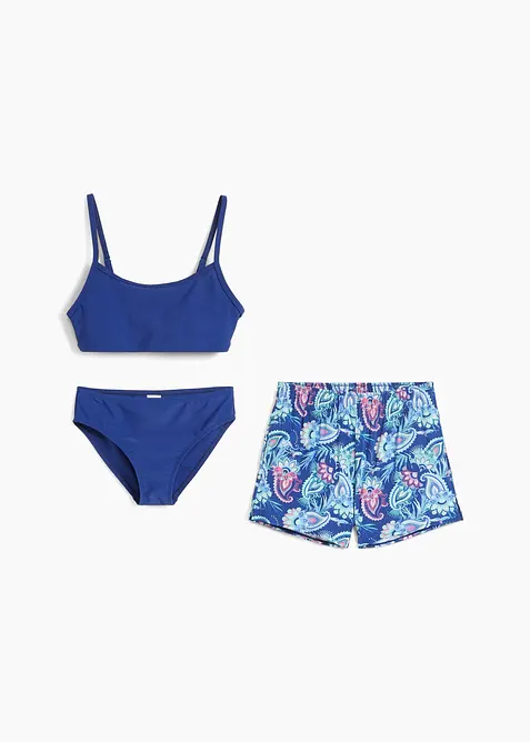 Bikini +  badshorts för barn (3 delar), bonprix