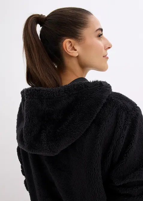 Mysig l&aring;ng fleecetr&ouml;ja i oversizemodell, bonprix