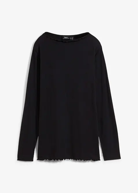 L&aring;ng&auml;rmad topp av bomullsmix, bonprix