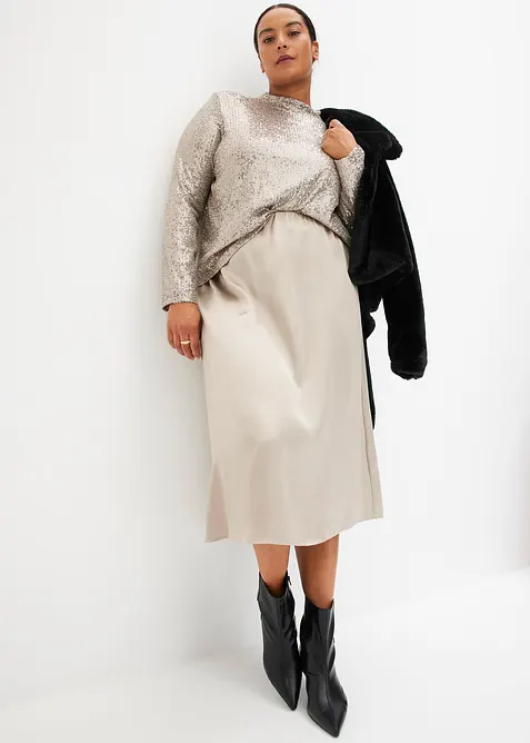 Blus med paljetter, bonprix