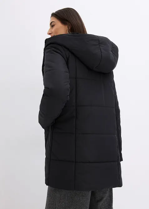 T&auml;ckjacka med bes&auml;ttning i fuskp&auml;ls, bonprix