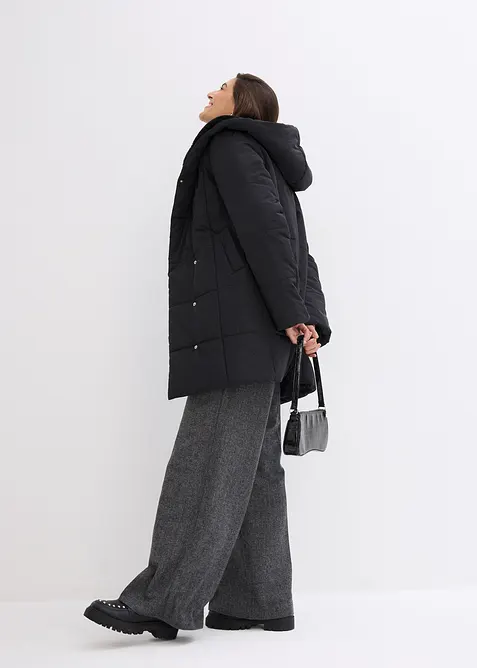 T&auml;ckjacka med bes&auml;ttning i fuskp&auml;ls, bonprix