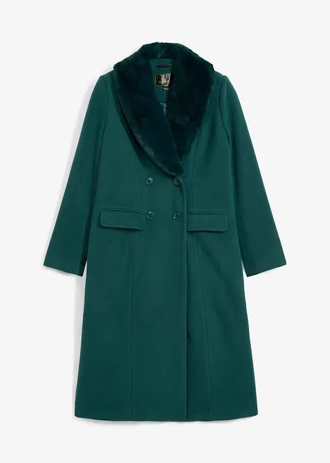 Kappa med avkn&auml;ppbar krage i p&auml;lsimitation, bonprix