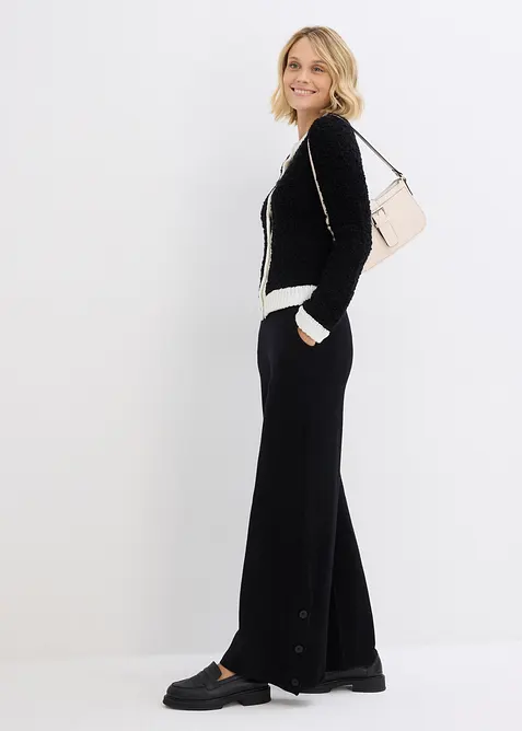 Stickad dra på-byxa, bonprix