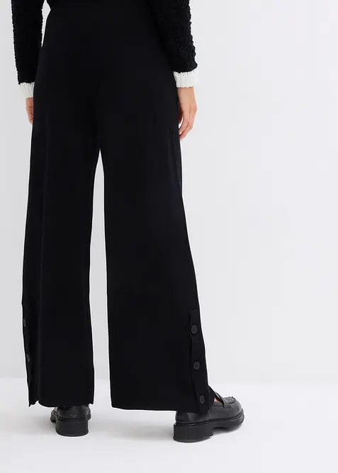 Stickad dra på-byxa, bonprix